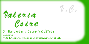 valeria csire business card